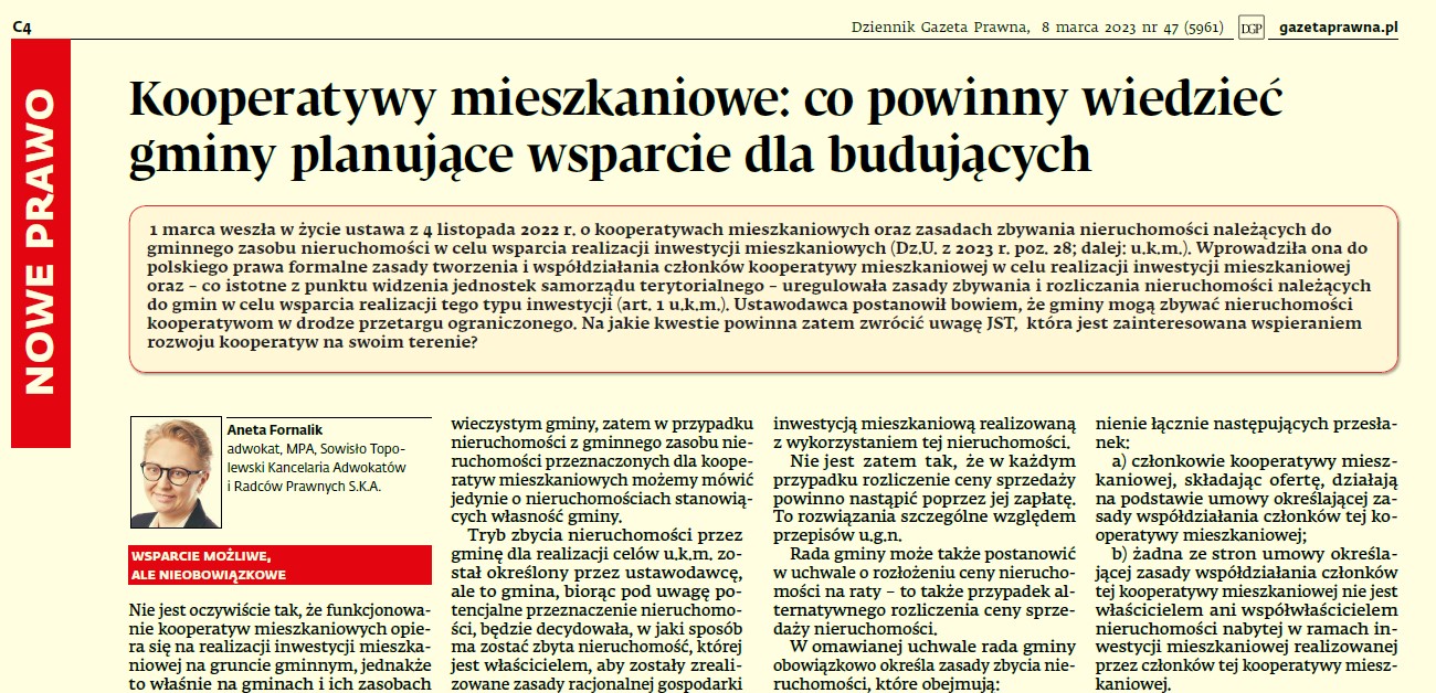 „Kooperatywy Mieszkaniowe: Co Powinny Wiedzieć Gminy Planujące Wsparcie ...