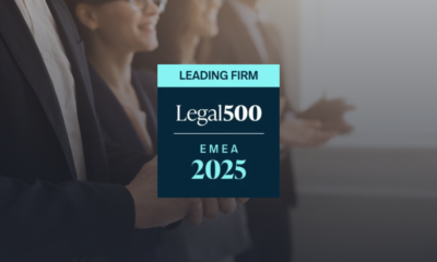 Podwójne wyróżnienie dla naszej kancelarii w Legal500 EMEA